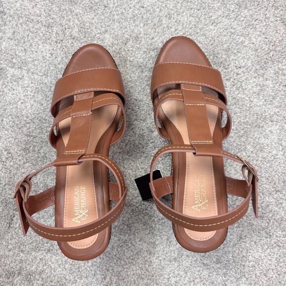 New! Beautiful Armani Exchange brown platform sandal size 11 - Picture 9 of 9
